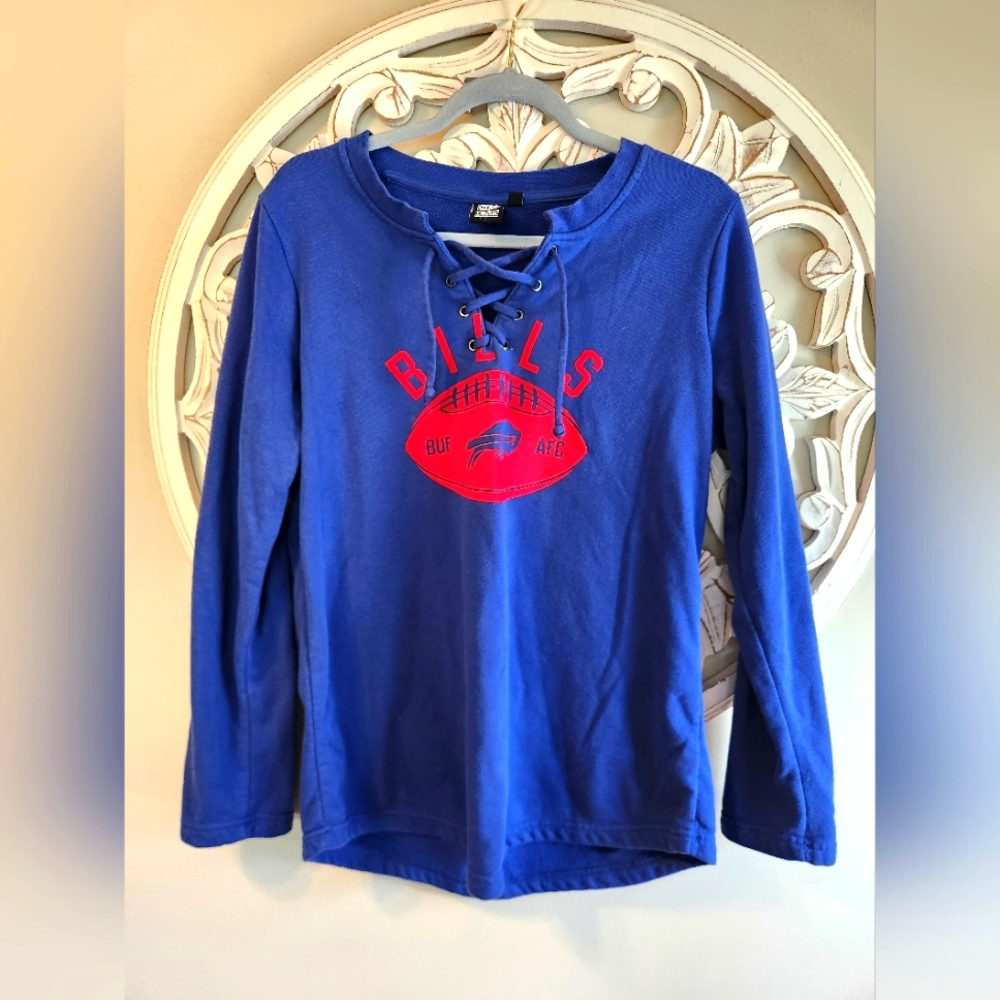 NFL Giants Team Apparel Blue Sweater Pullover Long Sleeve XLarge